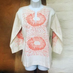 Starflower Originals hand screened cotton tunic